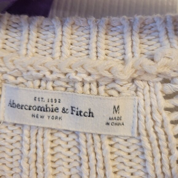 Abercrombie & Fitch Cotton Cable Knit Sweater - Picture 3 of 6